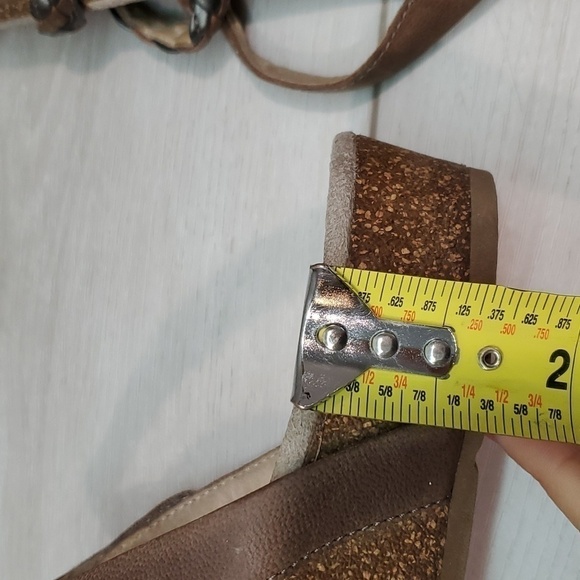 Aetrex Womens Braided Comfort Leather Wedge Sandals Slide  shoes sz 11 - Picture 14 of 14